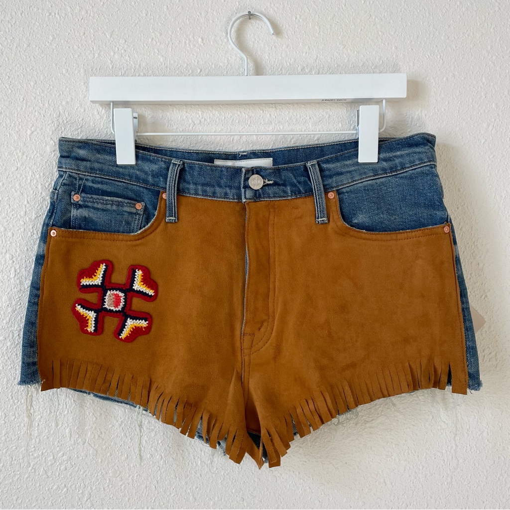 Mother Superior Scrapper Fringe Suede Short Something To Remember Size 31 Boho